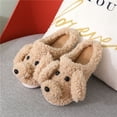 thumbnail image 1 of Zapatillas de algodón antideslizantes para interiores de invierno para mujer, pantuflas con forma de oso de peluche y perro, pantuflas suaves y esponjosas para el hogar, 1 of 6