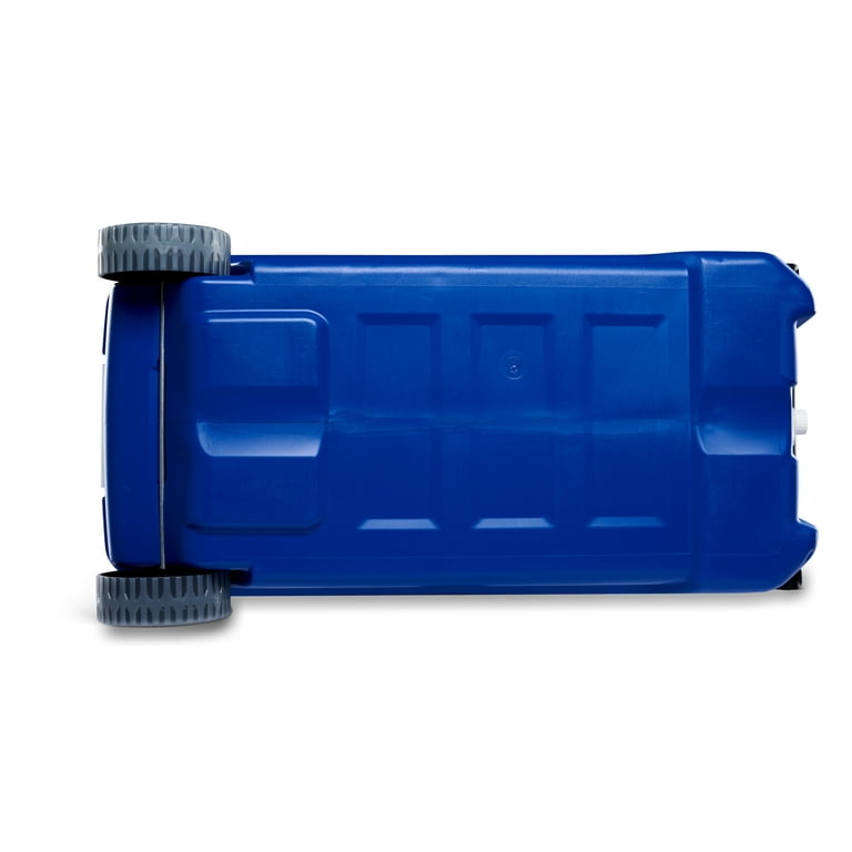 Igloo 110 qt. Glide Ice Chest Cooler with Wheels, Blue 