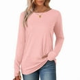 thumbnail image 5 of Ronuti Long Sleeve Shirts for Women Tunic Tops Thumb Hole Oversized Tshirts Fall Outfits, 5 of 8