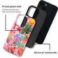 thumbnail image 3 of Case for iPhone 13, Pink Lily Flower Pineapple Collage Phone Case Slim Silicone Shockproof Cover for Girls Women (Frosted & Durable）, 3 of 7
