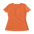 thumbnail image 3 of yunLCZ Basic T Shirts 2025 New Women's Square Collar Up T Shirt, 3 of 4