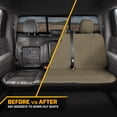 thumbnail image 5 of CAT Beige Rear Seat Cover for Trucks, Cars & SUVs – Heavy-Duty Oxford Canvas – 60/40 Split Bench Protector – Durable Back Seat Cover for Work Trucks, Pets, Travel – Car & Truck Interior Accessory, 5 of 9