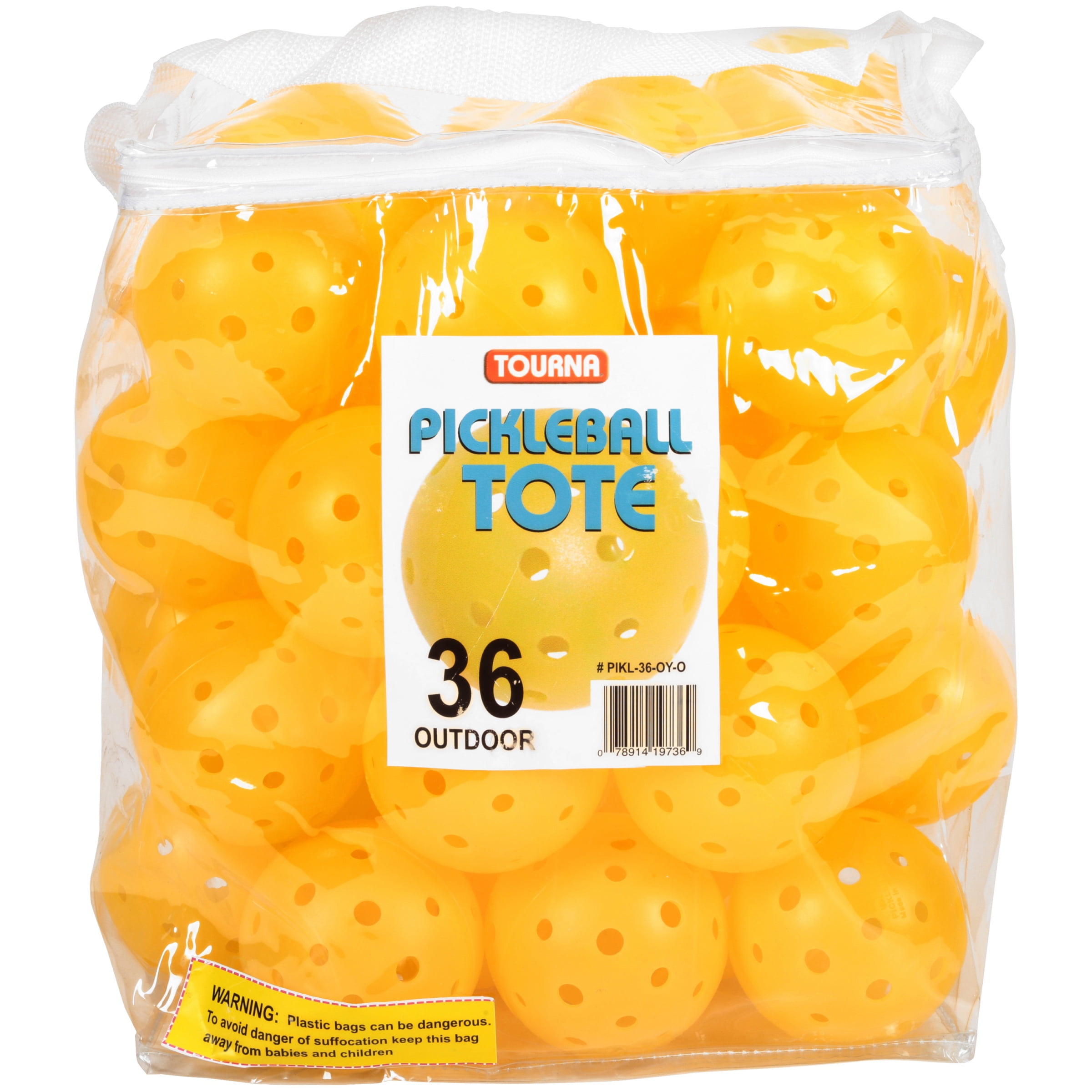 Tourna� Strike Outdoor Pickleball 36 Ball Tote Yellow.  USAPA Approved.