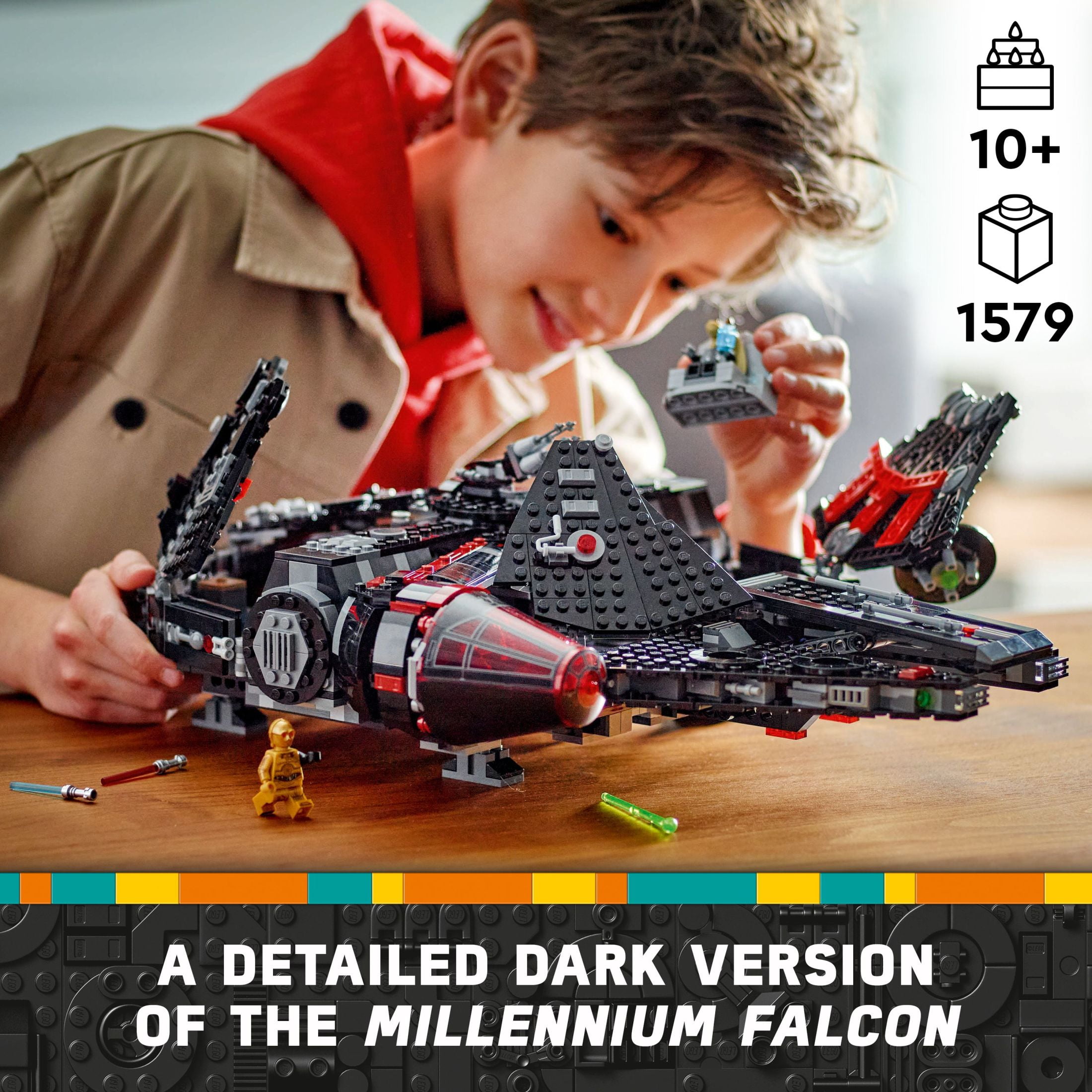 LEGO Star Wars The Dark Falcon Building Set, Star Wars Toy with 8 Minifigures, Birthday Gift for Kids, 75389