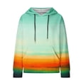 thumbnail image 5 of Cxenplz Womens Waffle Knit Hoodie Oversized Bohemia Fashion Multicolored Sweatshirt Casual Drawstring Pullover Tops with Pockets, 5 of 6