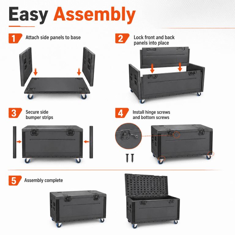 RXFSP Cable Trunk 44x22 ATA Road Case, Heavy Duty Utility Truck