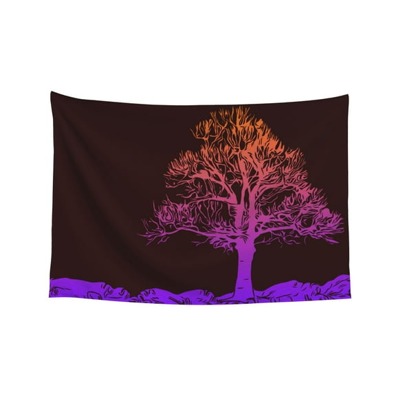Purple Pink Abstract Arbor Day Tapestry, Wall Tapestry Decor Home Decor Bedroom Living Room Dorm Tapestry Room Wall Hanging, 60"x40"