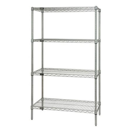 

Quantum Storage WR74-1260C 4- Shelf Chrome Wire Shelving Starter Kit - 12 x 60 x 74 in.