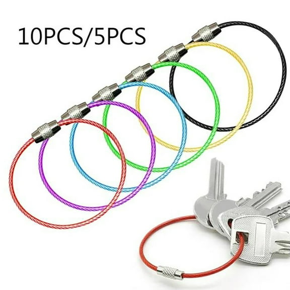 GBAYXJ Stainless Loops 2mm Coated Wire Keychain Cable Large Keyrings 6 Inch Key Chain For Luggage Tags Key Tags Keyrings Kitchen Utensils Duster Assorted Colors(Color:Blue)