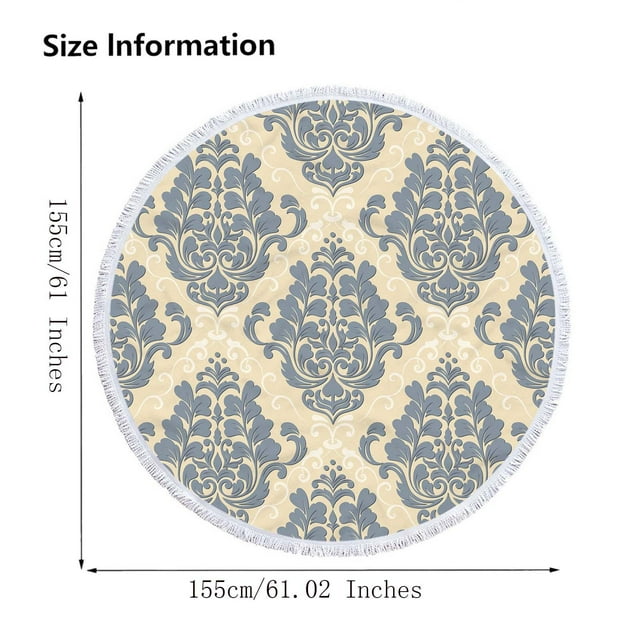 SDNall Couverture de Plage Anti-Sable, Serviette de Plage en Microfibre, Serviette de Plage Ronde Imprimée en Microfibre Super Colorée Serviette de Bain Anti-Sable Couverture de Plage Tapis de Plage Serviette Multi-Usage pour Voyage Piscine