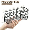 thumbnail image 6 of Bathroom Toothbrush Holder, WeGuardToothbrush Holders and Bathroom Accessories 7 Slots Extra Large, Bathroom Storage Organizer Multifunctional Stainless Steel - Matte Black, 6 of 6