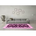 thumbnail image 3 of Ahgly Company Indoor Square Oriental Pink Traditional Area Rugs, 4' Square, 3 of 4