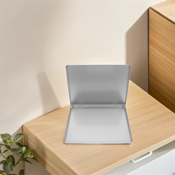 ETHZZLE File Organizer Storage Box Silver Iron 1Pcs