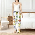 thumbnail image 4 of Balery Orange Green Avocado Pantalones de pijama para mujer, pijamas ultraligeros, pantalones de estar por casa-Small, 4 of 6
