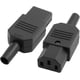 thumbnail image 1 of 2 conectores IEC tipo C13 hembra, 10 A, 250 V CA, recableables, para alimentación en línea., 1 of 1