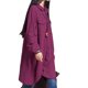 thumbnail image 5 of Las nuevas mujeres de lino del algodón blusa larga irregular del dobladillo Botones ocasionales floj Abanopi Morado L, 5 of 7