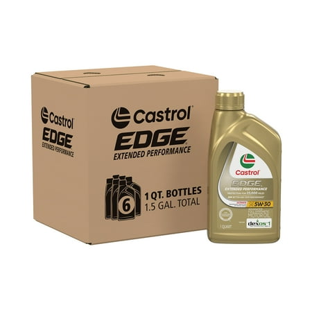 Castrol EDGE Extended Performance 5W-30 Advanced Full Synthetic Motor Oil, 1 Quart, Case of 6
