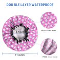 thumbnail image 3 of Shower Caps,Cute Halloween Ghosts Pattern Waterproof Shower Cap for Women 4 Pieces,Double Reusable Hair Cover for Shower PEVA Elastic Stretch Hem, 3 of 7
