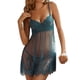 thumbnail image 1 of Gibobby Lencería sexy para mujer, conjunto de camisón de malla, camisón sexy para el hogar, lencería para mujer(Verde, XG), 1 of 5