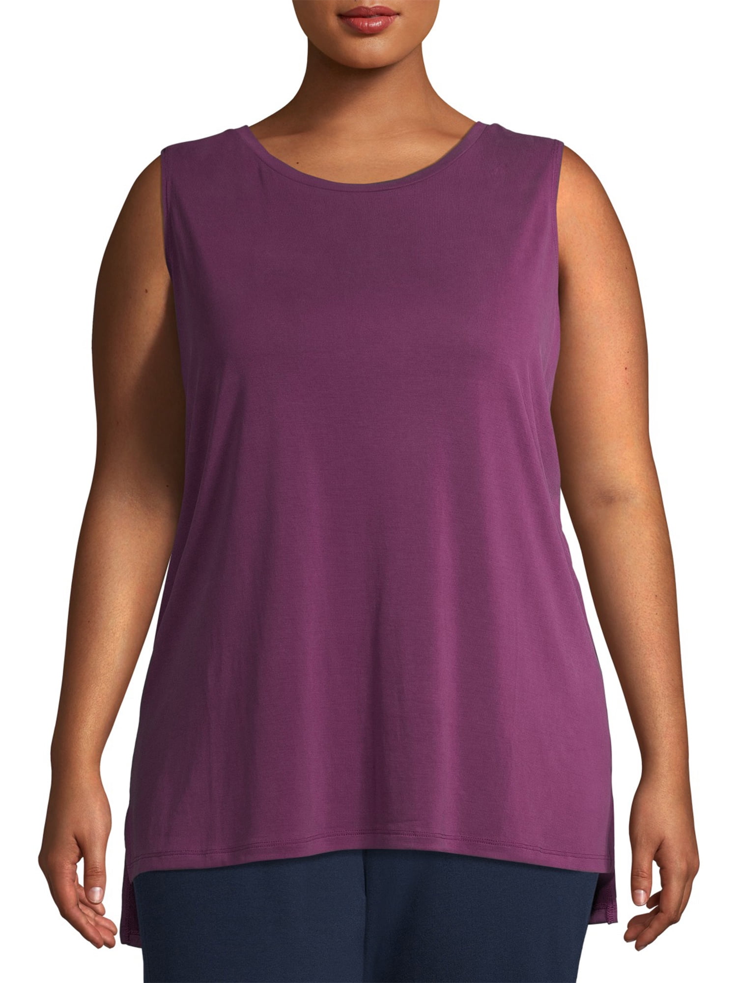 Plus Size Sandwash Crewneck Tank 