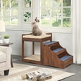 thumbnail image 7 of Unipaws Pet Bunk Bed with Removable Step for Dogs and Cats, Multi-Level Bed Window Perch Seat Platform, Walnut, 7 of 7