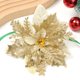 thumbnail image 1 of Flores decorativas navideñas clásicas, Adornos de árbol de Navidad, flores para nuevo para el hogar, suministros de fiesta de año, flor de Pascua brillante, 1 of 4
