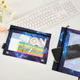thumbnail image 4 of Wobogo Glowing Blue Leopard Pencil Pouch with 3 Ring Binder Holes Set of 2 for Learning Tools, 4 of 6