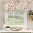 thumbnail image 2 of 2 Pack Valances for Window, Orange Yellow Botanical Short Curtains for Kitchen Bedroom Living Room, Rustic Country Spring Floral Summer Leaf Small Window Treatment Valance Drapes 42 x 18 Inch, 2 of 8