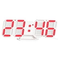 thumbnail image 1 of 3D LED Digital Clock Electronic Table Clock Alarm Clock Wall Glowing Hanging Clocks Red, 1 of 8