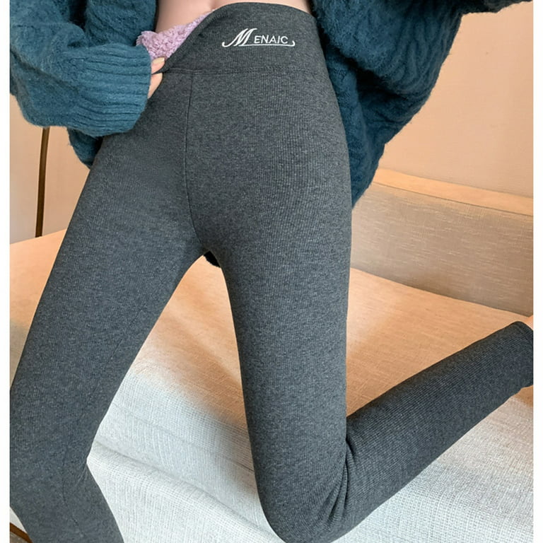 Yyeselk Super Thick Cashmere Leggings for Women Fleece Lined Tights Women Fleece  Lined Leggings Butt Lift Dark Gray X-Large 