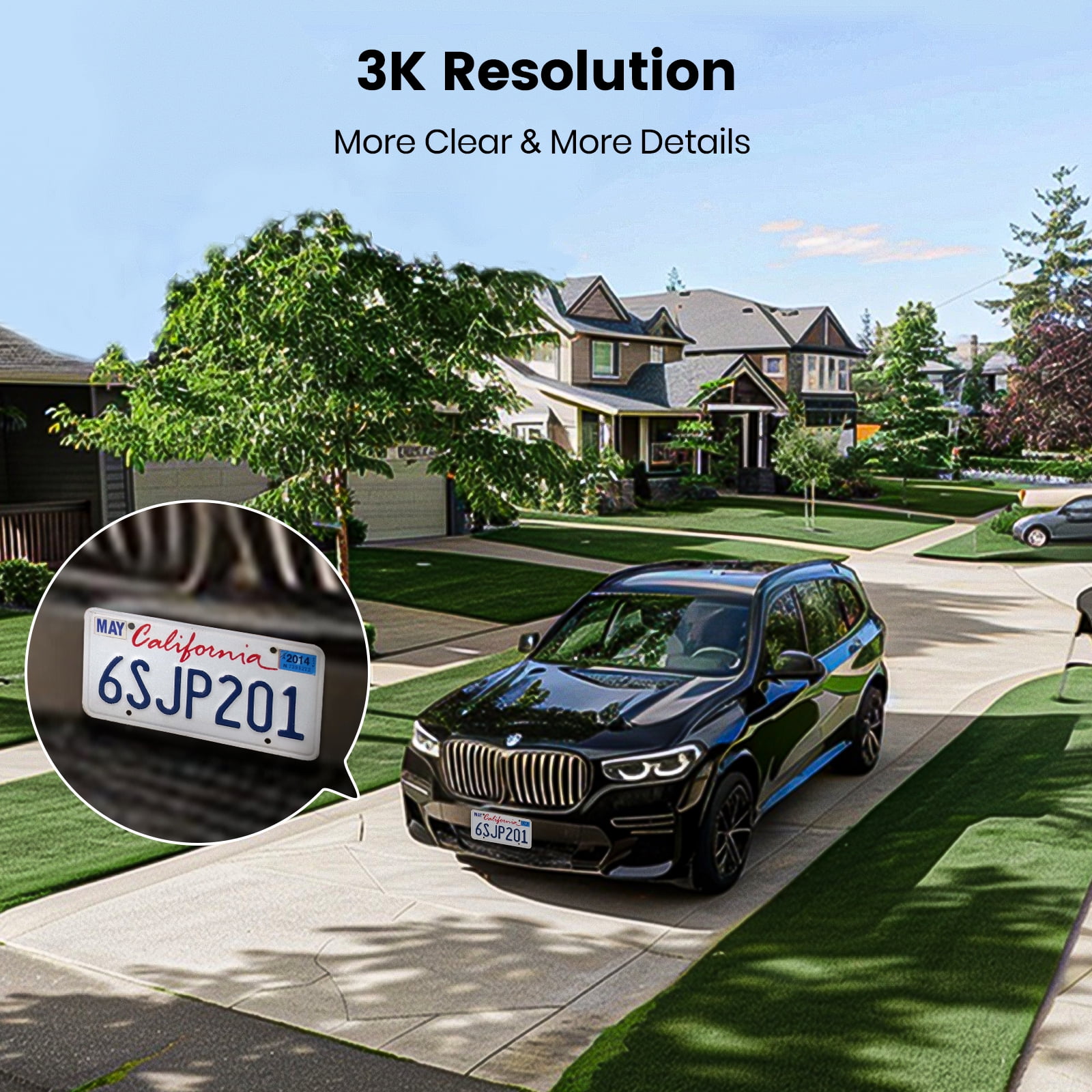 AOSU 3K/5MP Security Camera with Spotlight, 2 Way Audio, 360° View Outdoor Surveillance Camera Wired, Waterproof, Auto-Tracking, No Monthly Fee-2 Pack