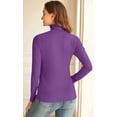 thumbnail image 4 of LAICAIW Women Turtleneck Tops Long Sleeve Fine-Ribbed Lightweight Stretch Base Layer Shirts, 4 of 4