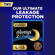 Always Maxi Pads without Wings, Size 4, Overnight Absorbency, 28 count