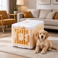 thumbnail image 4 of Coffee Foldable Pet Crate For Cats And Dogs Portable Travel Carrier Airline Approved, 4 of 6