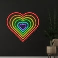thumbnail image 2 of Handmadetneonsign Rainbow Heart Neon Sign, Heart Rainbow LED Light, Love Heart Led Sign, Heart Love, 2 of 5