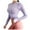 Purple, variant on Women's Seamless Workout Crop Top - Short Sleeve, Mesh Breathable, Compression Fit, Quick-Dry, S-L Sizes for Gym & Yoga