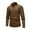 Coffee, variant on JTieacloth Mens Cardigan Sweater Outwear Mens Fashion Color Matching Large Cardigan Sweater Zipper Knit Shirt(Brown)