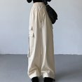 thumbnail image 4 of Kmdttou Cargo Pants Mid-waist Pocket Overalls Casual Pants In Spring And Summer, 4 of 7