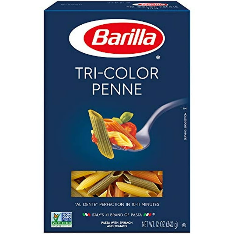 Barilla Tri-Color Penne Pasta, 12 oz. Box (Pack of 16) - Non-GMO Pasta Made  with Durum Wheat Semolina - Italy's #1 Pasta Brand - Kosher Certified Pasta