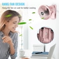 thumbnail image 6 of USB Clip on Fan, Portable Small Fan with Cord Powered, 3 Speeds Strong Airflow, with Sturdy Clamp, Quiet Personal Desk Fan, 6 of 7