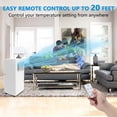 thumbnail image 6 of Kicctian 8000 BTU Portable Air Conditioner, 3-in-1 Cooling, Fan & Dehumidifier with LED Display, Remote Control, 24H Timer,Covers Rooms up to 350 Sq.Ft,White, 6 of 6
