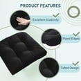 thumbnail image 3 of XmhyTop 18.9 x 18.9 Inch U Shape Rocking Chair Cushion Set, 4 Pack Soft Thickened Seat Cushions for Indoor/Outdoor Patio & Chaise Lounger (Black), 3 of 4