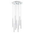 thumbnail image 6 of Z-Lite Forest 9 Light 16" Round Modern Steel LED Pendant in Chrome, 6 of 7