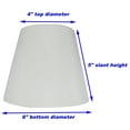 thumbnail image 5 of Meriville Set of 6 Off White Faux Silk Clip On Chandelier Lamp Shades, 4-inch by 6-inch by 5-inch, 5 of 5