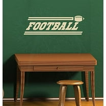 Football Boys Wall Decals Stickers Vinyl Lettering Art Sports Bedroom Décor 23x7-Inch, Beige