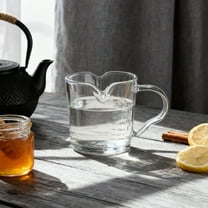 Forestwhale Espresso Cup Measuring Cup Milk Cup 4oz Espresso Cups with Handle Shot Glass with Double V-Shaped Mouth Clear Accessories Milk Frothing Pitcher