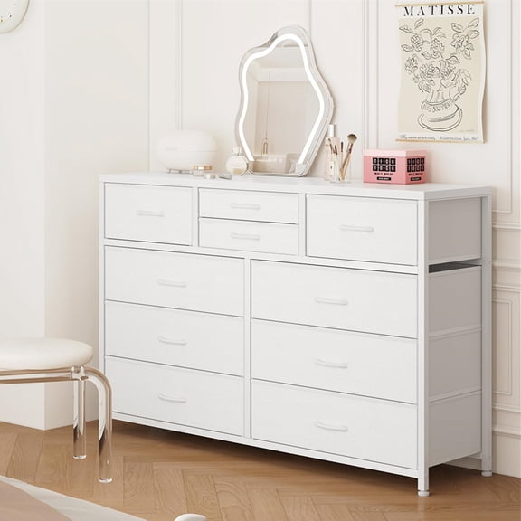 10 Drawer Dresser for Bedroom,Fabric Storage Dressers,Chests of Drawers for Bedroom TV Stand Bedroom, Hallway, Nursery,Closet, Entryway