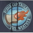 thumbnail image 2 of Junior's Lilo & Stitch Pudge Controls the Weather Cowl Neck Sweatshirt Navy Blue X Small, 2 of 4