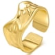 thumbnail image 1 of Anillos Creativos De Textura Irregular Para Mujer Anillo Ajustable Con Apertura De Lava Volcánica Eigraketly AP005551-00, 1 of 6