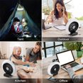 thumbnail image 4 of Portable Camping Fan Lamp, Rechargeable 3600 MAH Battery Powered USB Desktop Fan Kit, With Suspension Hook, Suitable For Tent, Car, RV, Emergency Power Failure, 4 of 7